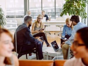 professionals having a meeting